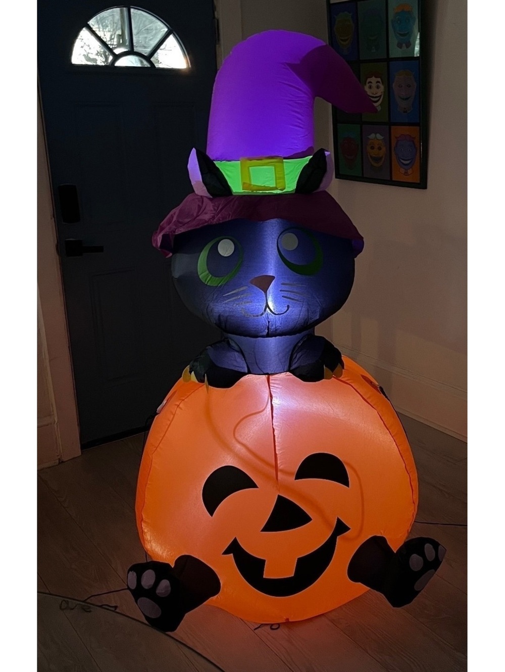 Gemmy Halloween Inflatable 5.5ft Witch Cat Jack Pumpkin Airblow Yard Decor Spook - Picture 6 of 9